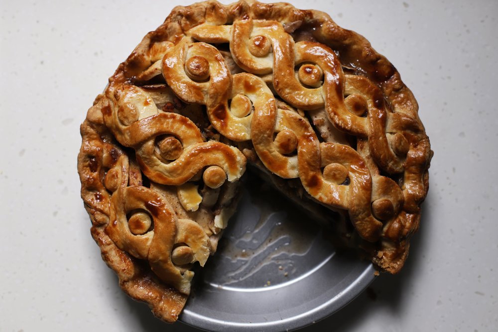 Cardamom Apple Walnut Pie