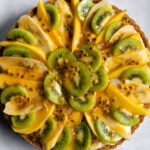 fruit tart with tropical fruit