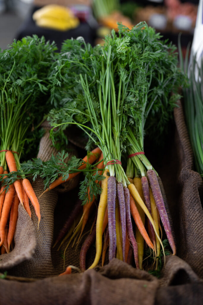 carrots in a farmers' market