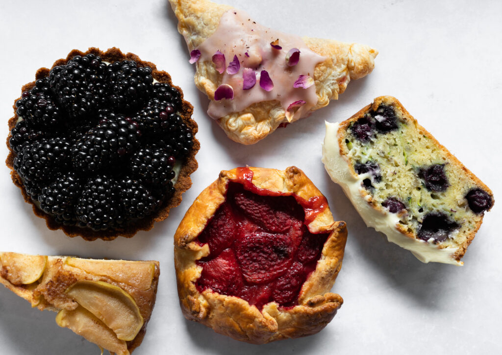 an assortment of single-serve baked goods