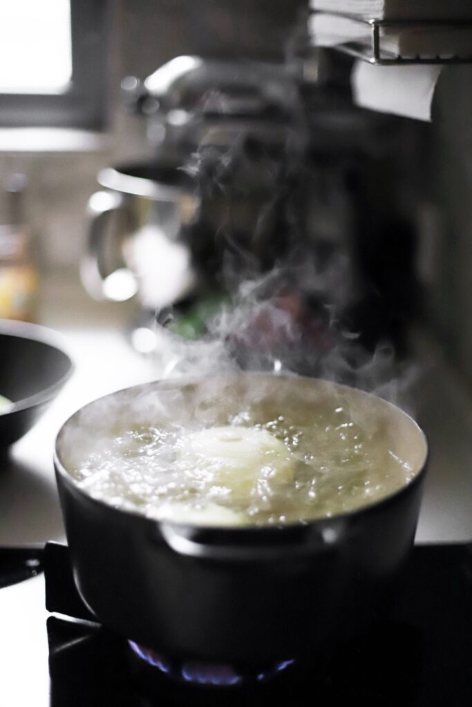 onions simmering