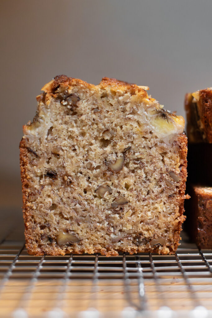 banana nut bread, the crumb