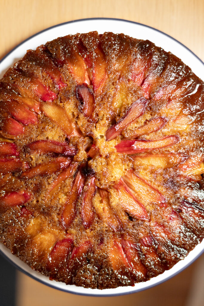 rhubarb upside down cake