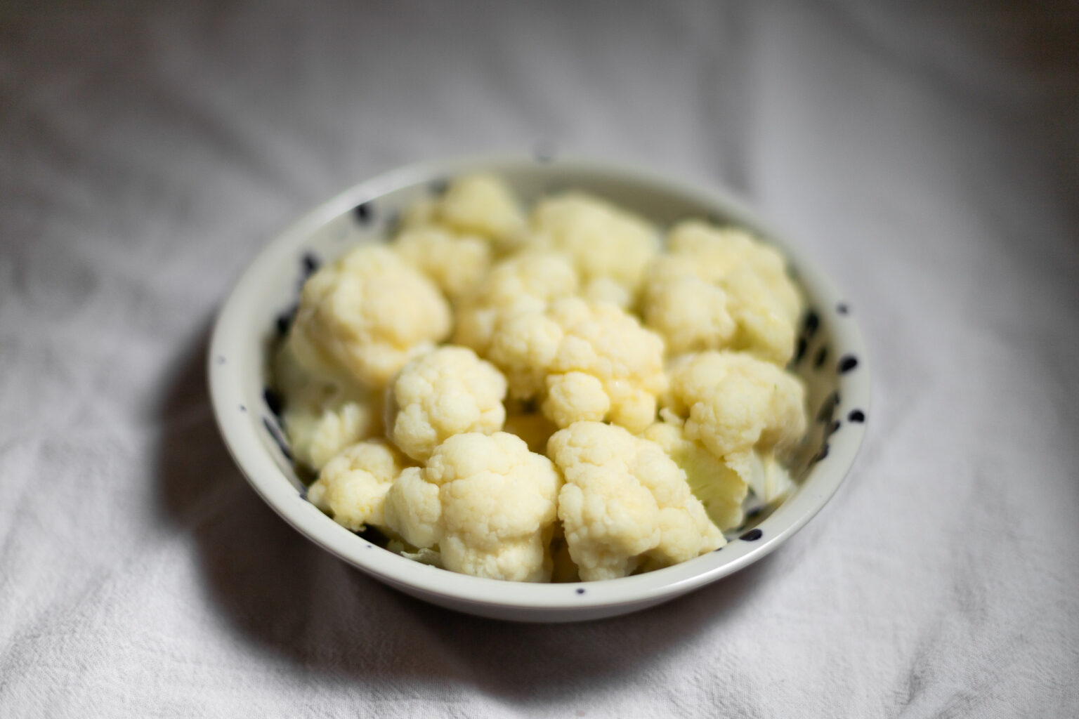 steamed cauliflower