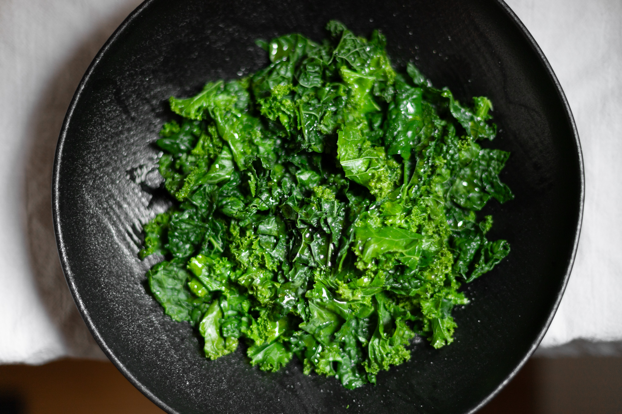 steamed kale