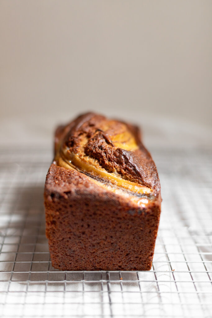 a loaf of brown butter banana bread