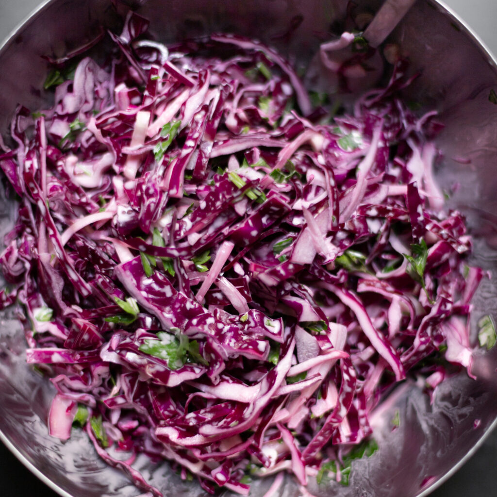 red cabbage slaw
